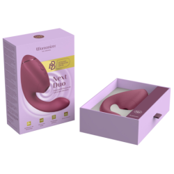 WOMANIZER - DUO NEXT ESTIMULADOR DOBLE DE CLITORAL Y PUNTO G ROSA OSCURO