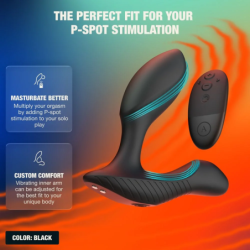 ARCWAVE - PERK MASAJEADOR DE PRÓSTATA VIBRATORIO CON DOBLE MOTOR Y MANDO A DISTANCIA NEGRO