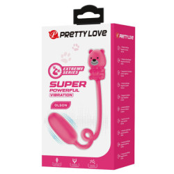 PRETTY LOVE - OLSON VIBRADOR TIPO BALA RECARGABLE CON CONTROLADOR CON CABLE ROSA