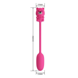 PRETTY LOVE - OLSON VIBRADOR TIPO BALA RECARGABLE CON CONTROLADOR CON CABLE ROSA