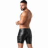 Locker Gear - bermudas cargo de polipiel perforada negro talla s
