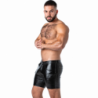 Locker Gear - bermudas cargo de polipiel perforada negro talla xl