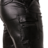 Locker Gear - bermudas cargo de corte holgado de polipiel perforada negro talla xl