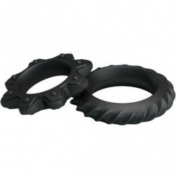 BAILE - KIT DE 2 ANILLOS DE SILICONA FLORALES