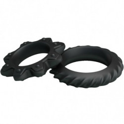 BAILE - KIT DE 2 ANILLOS DE SILICONA FLORALES