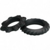 BAILE - KIT DE 2 ANILLOS DE SILICONA FLORALES
