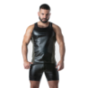 Locker Gear - camiseta sin mangas de polipiel perforada caqui talla xl