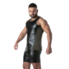 Locker Gear - camiseta sin mangas de polipiel perforada caqui talla xl