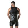 Locker Gear - camiseta sin mangas de polipiel perforada caqui talla xl