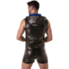Locker Gear - sudadera con capucha de polipiel perforada azul talla l