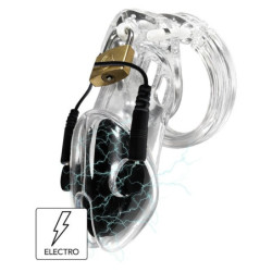 HIDDEN DESIRE - jaula para pene Extreme Electro con mando a distancia, transparente