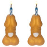 DIABLO PICANTE - velas de cumpleaños doradas con forma de pene, número 2 unidades
