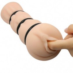 CRAZY BULL - MASTURBADOR VAGINAL CON ANILLOS