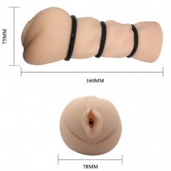 CRAZY BULL - MASTURBADOR VAGINAL CON ANILLOS