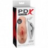 PDX PLUS - MASTURBADOR DE DOBLE ESTIRAMIENTO PARA VAGINA Y ANO NATURALES PERFECTOS