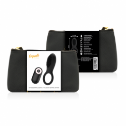 COQUETTE CHIC DESIRE - ANILLO PARA EL PENE CON CONTROL REMOTO RECARGABLE NEGRO/DORADO