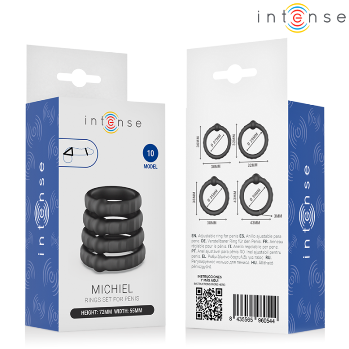 INTENSE - MICHIEL SET OF 4 PENIS RINGS MODEL 12