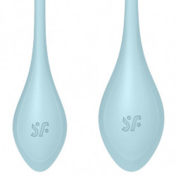 SATISFYER - CONJUNTO DE ENTRENAMIENTO YONI POWER 2 AZUL
