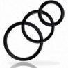 JUGUETES PARA ADICTOS - JUEGO DE ANILLOS PARA PENE NEGRO