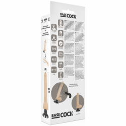 BASECOCK - VIBRADOR REALISTA 2-1 CARNE 18,5 CM -O- 4 CM