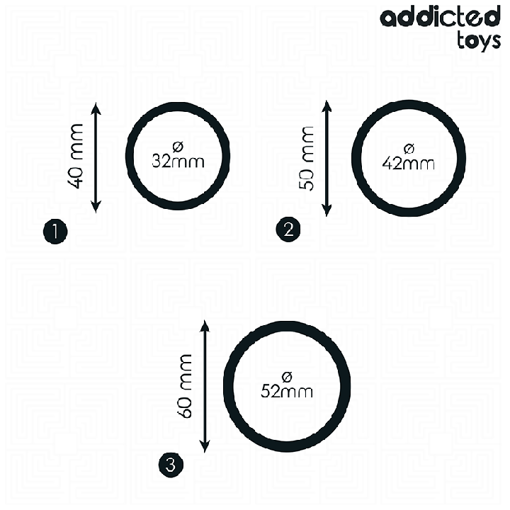 ADDICTED TOYS - SET DE ANILLOS SILICONA MODELO 4