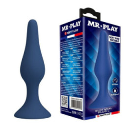 MR PLAY - TAPÓN ANAL DE SILICONA DELGADO AZUL L