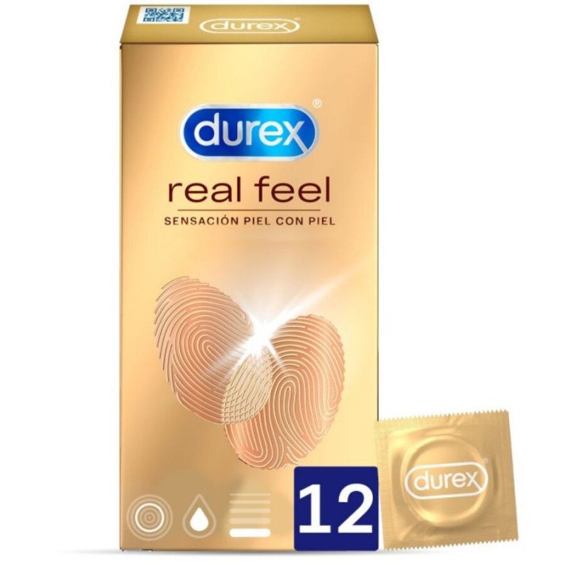DUREX - PRESERVATIVOS DE SENSIBILIDAD REAL SIN LÁTEX - 12 UNIDADES
