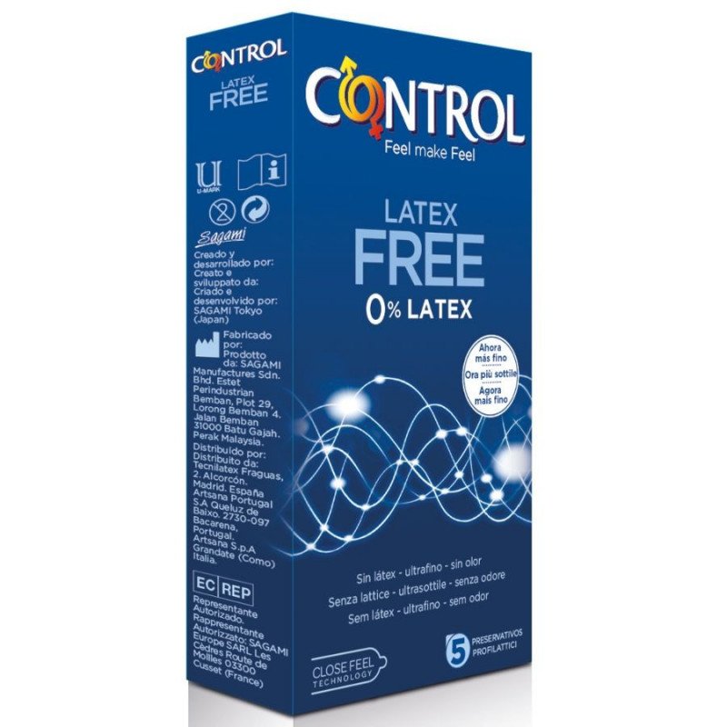 CONTROL - PRESERVATIVOS SIN LÁTEX GRATIS 5 UNIDADES