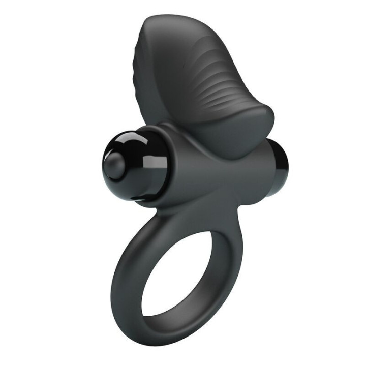 PRETTY LOVE - ANILLO VIBRATORIO PARA PENE ADRIEN, 10 FUNCIONES, NEGRO
