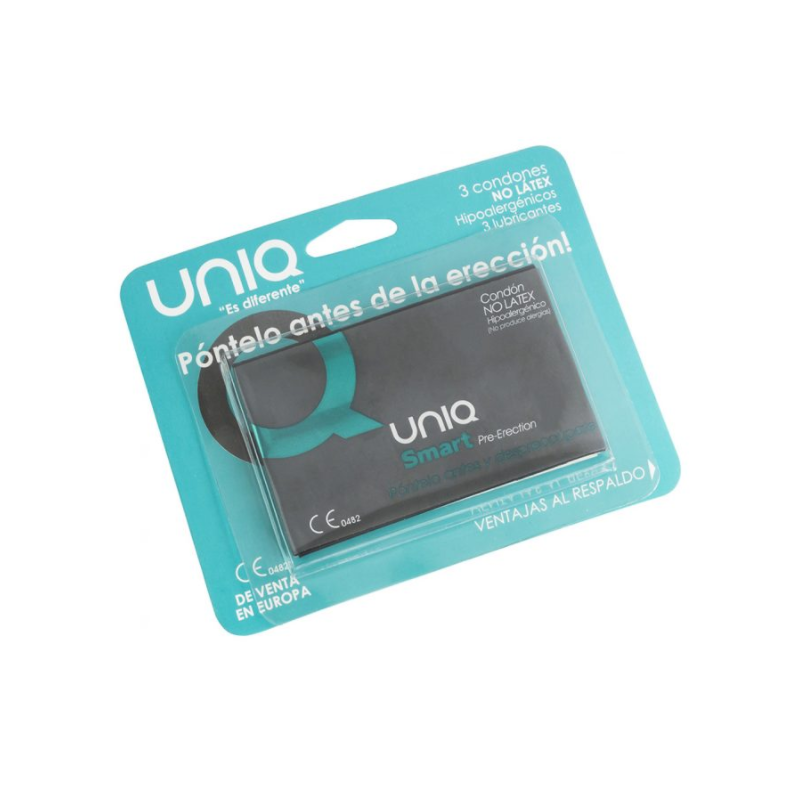 UNIQ - PRESERVATIVOS INTELIGENTES SIN LÁTEX PARA PREERECCIÓN (3 UNIDADES)