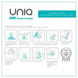 UNIQ - PRESERVATIVO FEMENINO SIN LÁTEX AIR 3 UNIDADES