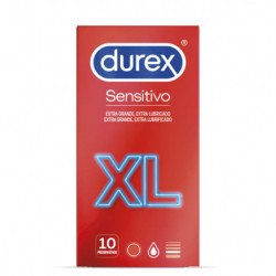 DUREX PRESERVATIVOS SENSITIVO XL 10 UNIDADES