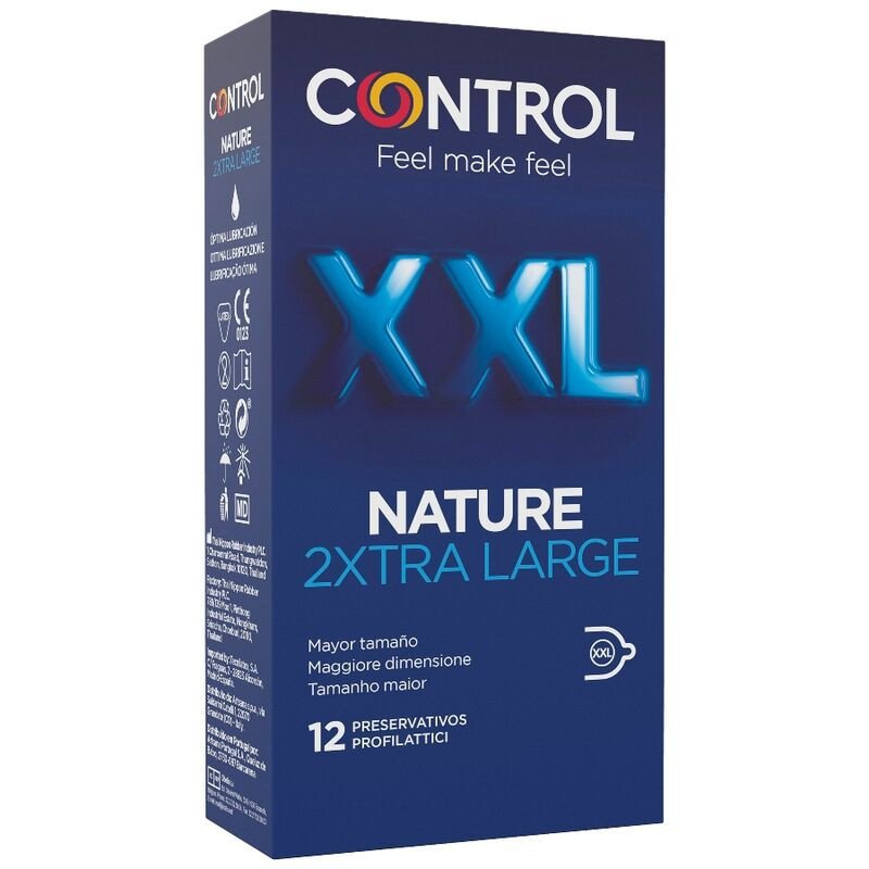 CONTROL - NATURE 2XTRA GRANDES XXL PRESERVATIVOS - 12 UNIDADES