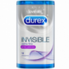 DUREX - PRESERVATIVOS INVISIBLES EXTRA LUBRICADOS 12 UNIDADES