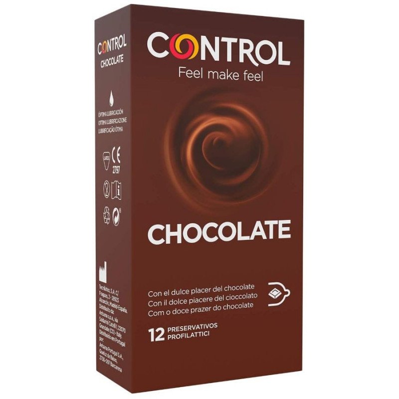 CONTROL - PRESERVATIVOS DE CHOCOLATE ADAPTA 12 UNIDADES