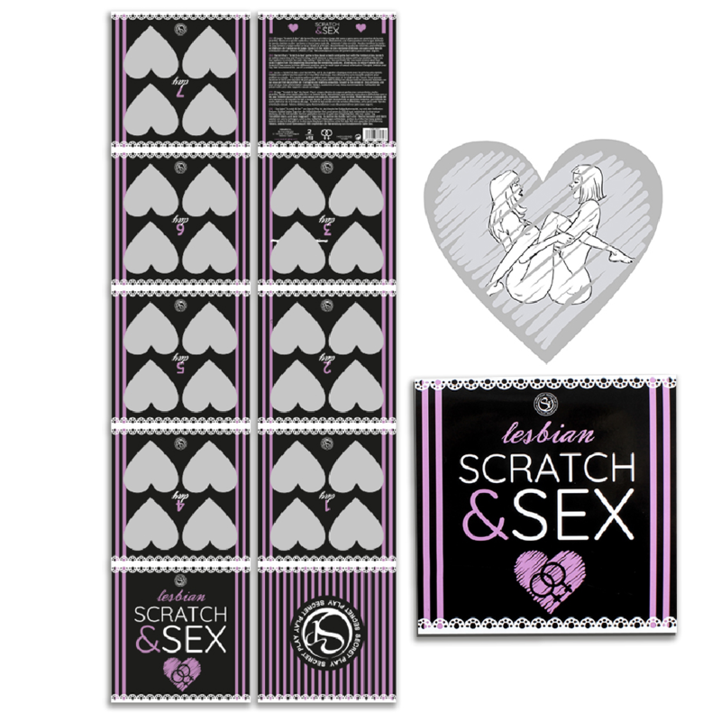 SECRETPLAY - JUEGO DE RASCADO Y SEXO PARA PAREJAS: POSICIONES LÉSBICAS (ES/EN/FR/PT/DE)