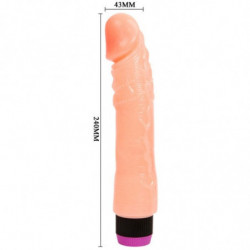 BAILE - VIBRADOR NATURAL FLEXIBLE REALISTA DE 24 CM
