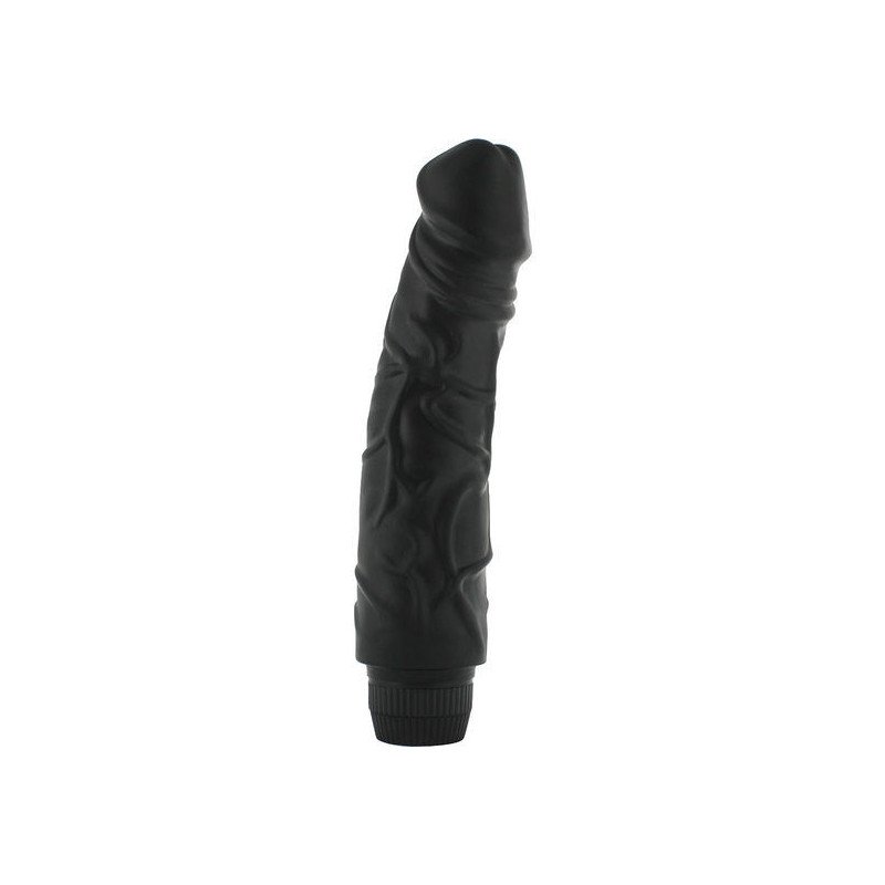 SEVEN CREATIONS - VIBRADOR NEGRO DE PLACERES PERFECTOS DE 22 CM