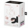 SATISFACTOR - VIBRADOR DE LUJO PARA PAREJA DOBLE DE AMOR NEGRO