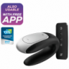 SATISFACTOR - VIBRADOR DOBLE PARA PAREJA NEGRO