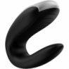 SATISFACTOR - VIBRADOR DOBLE PARA PAREJA NEGRO