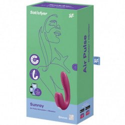 SATISFYER SUNRAY ESTIMULADOR Y VIBRADOR - ROJO