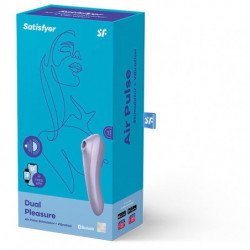 SATISFACTOR - VIBRADOR DE PULSOS DE AIRE DE DOBLE PLACER MALVA