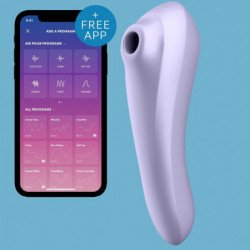 SATISFACTOR - VIBRADOR DE PULSOS DE AIRE DE DOBLE PLACER MALVA