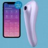 SATISFACTOR - VIBRADOR DE PULSOS DE AIRE DE DOBLE PLACER MALVA