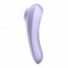 SATISFACTOR - VIBRADOR DE PULSOS DE AIRE DE DOBLE PLACER MALVA