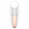 SATISFYER - ESTIMULADOR Y VIBRADOR DE PULSO DE AIRE CON FORMA DE TRIÁNGULO DE AMOR, BLANCO