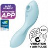 SATISFACTOR - CURVY TRINITY 5 ESTIMULADOR DE PULSO DE AIRE Y VIBRADOR CON APLICACIÓN AZUL