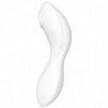 SATISFACTOR - CURVY TRINITY 5 ESTIMULADOR DE PULSO DE AIRE Y VIBRADOR CON APLICACIÓN BLANCO