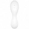 SATISFACTOR - CURVY TRINITY 5 ESTIMULADOR DE PULSO DE AIRE Y VIBRADOR CON APLICACIÓN BLANCO